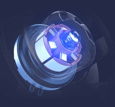 Ventilador de Mesa Plegable USB Recargable con 4 Velocidades y Luz Nocturna