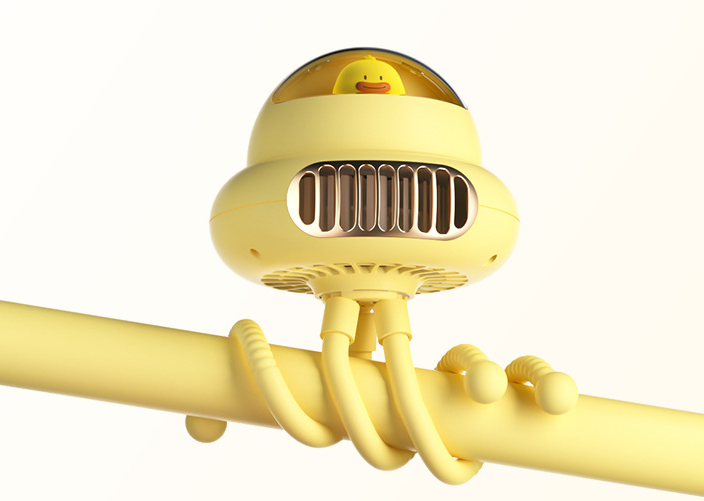 Ventilador Mini USB Recargable para Cochecito de Bebé