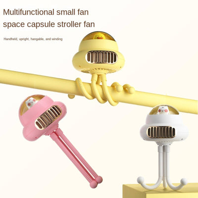 Ventilador Mini USB Recargable para Cochecito de Bebé