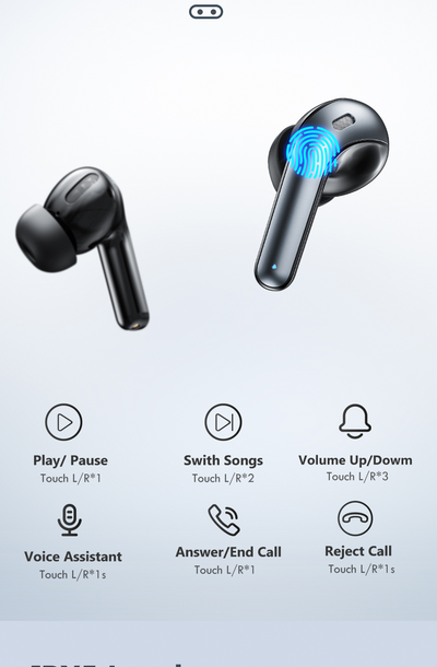 Auriculares TWS LED Bluetooth 5.0 con Micrófono