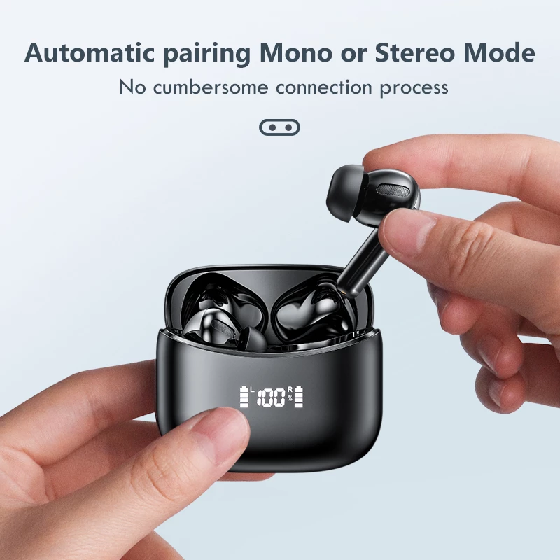 Auriculares TWS LED Bluetooth 5.0 con Micrófono