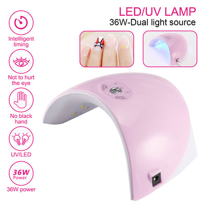 Lámpara LED de Uñas 36W con Sensor Automático y Secado Rápido