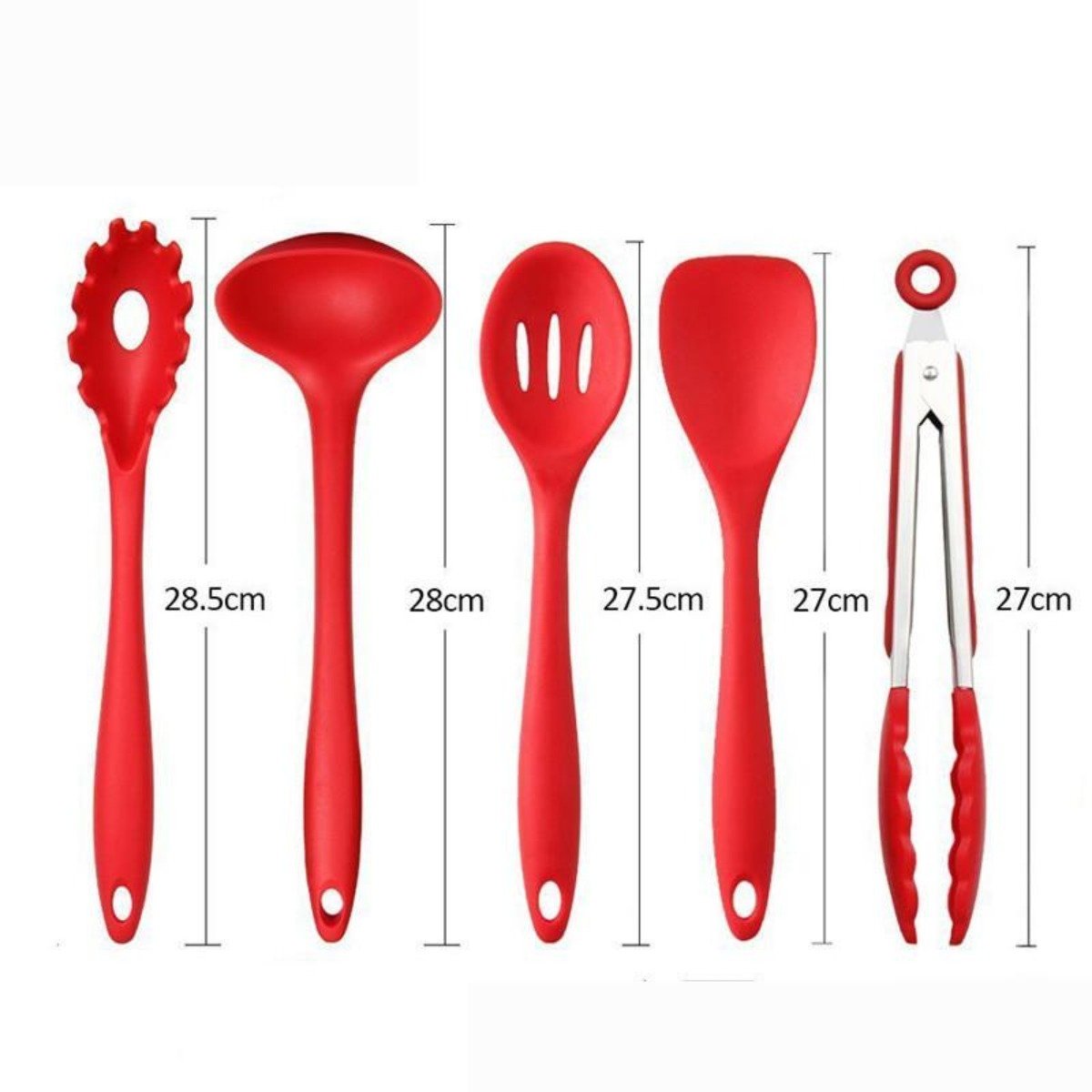 Juego de 10 Utensilios de Cocina Antiadherentes de Silicona Premium
