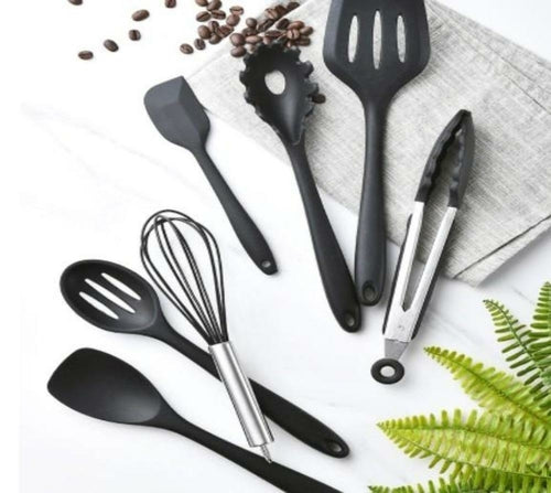 Juego de 10 Utensilios de Cocina Antiadherentes de Silicona Premium